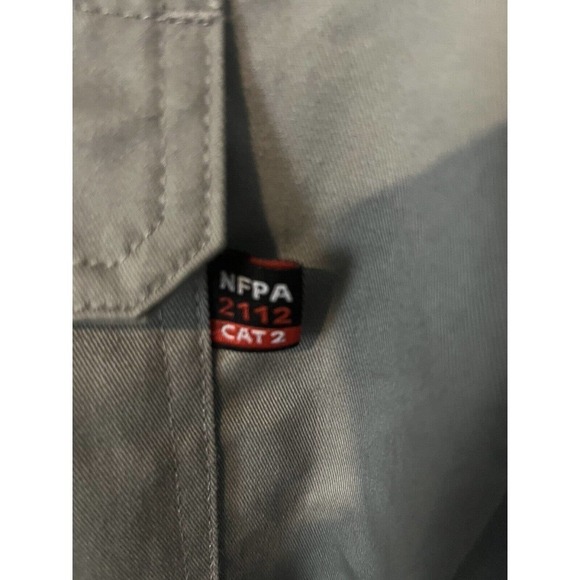 Forge FR Mens Fire Resistant Coveralls Gray Elastic Waist Full Zip Snap 3XL NEW - Picture 9 of 16